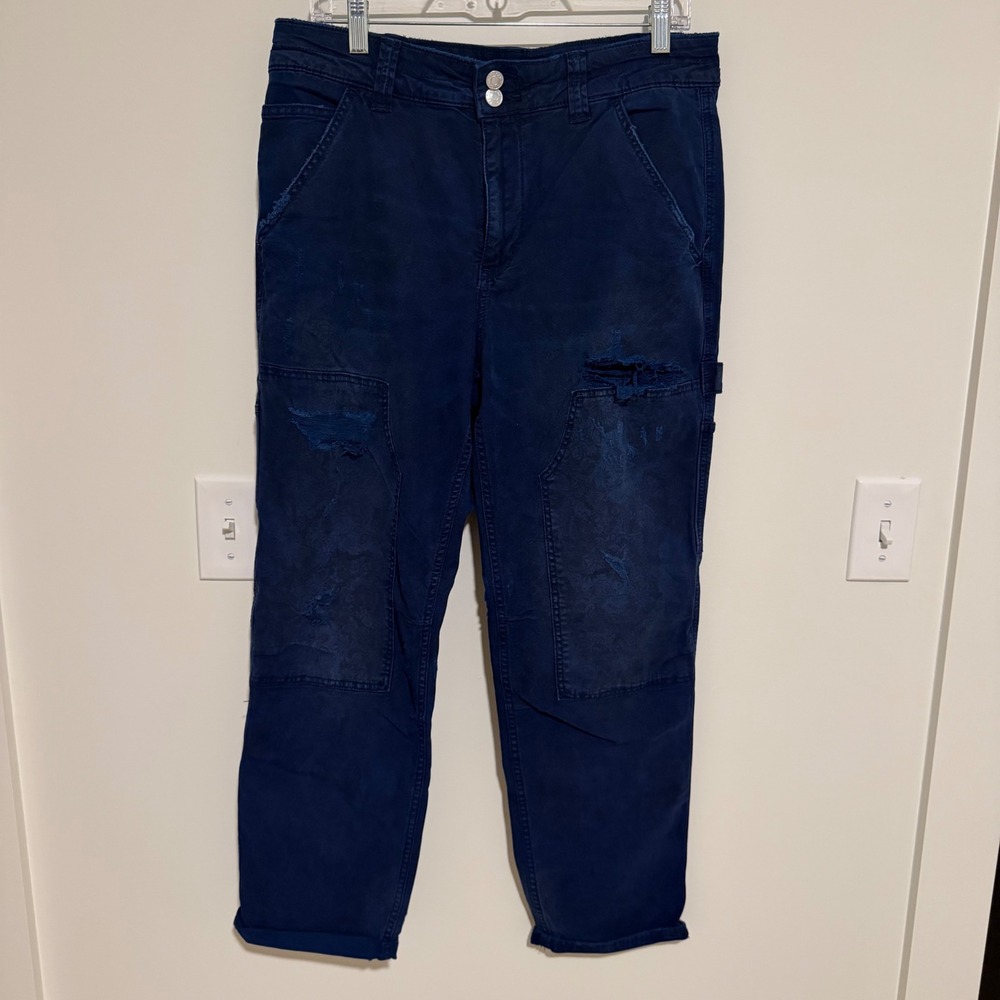 Pilcro Floral Print Pilcro Wanderer utility carpenter pants Womens Size 30